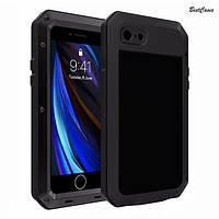 Протиударний чорний чоловічий чохол Lunatik Taktik Extreme на болтах 360' для iPhone SE 2020 (айфон се 2020)