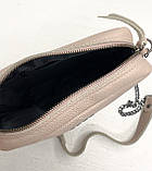 Жіноча шкіряна сумочка Vera Pelle (6427) powder, фото 3