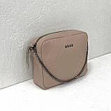 Жіноча шкіряна сумочка Vera Pelle (6427) powder, фото 5