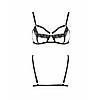 Бюстгальтер-стрепи з мереживом Passion Exclusive SOLON BRA L/XL, black Bomba💣, фото 6