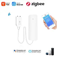 Zigbee Датчик протікання води, датчик затоплення Tuya Smart, Білий