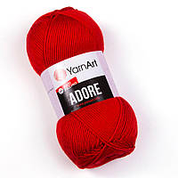 Yarnart ADORE (Адор) № 371 яскраво червоний (Акрилова пряжа, нитки для в'язання)