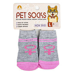 Анти -слизі шкарпетки таотаопети 331 символ жінки m для собак бавовна