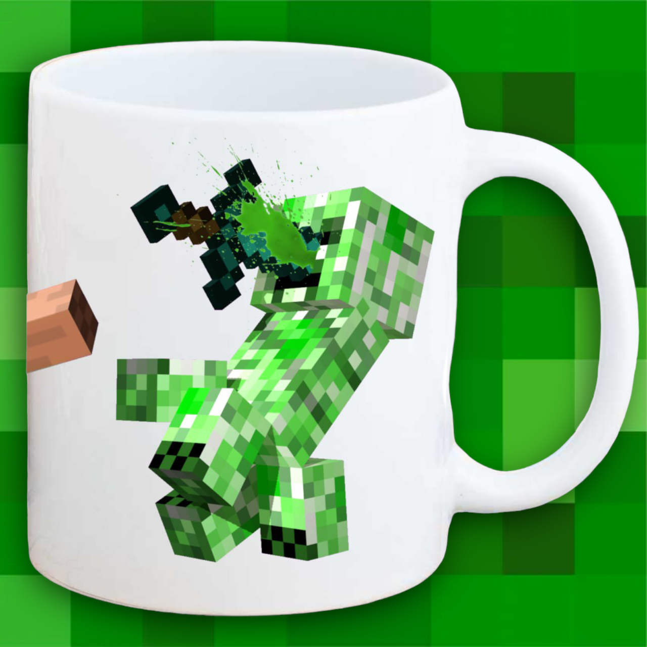Чашка з принтом minecraft майнкрафт