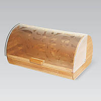 Хлебница деревянная с пластиковой крышкой Maestro (MR-1674S)