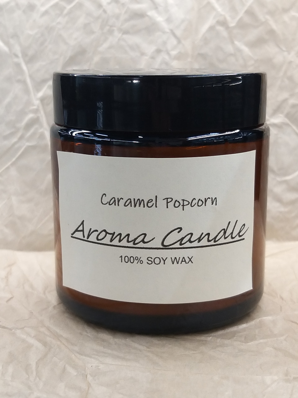 Соєва аромасвіча у скляному підсвічнику "Caramel Popcorn" Карамельний попкорн 100 мл