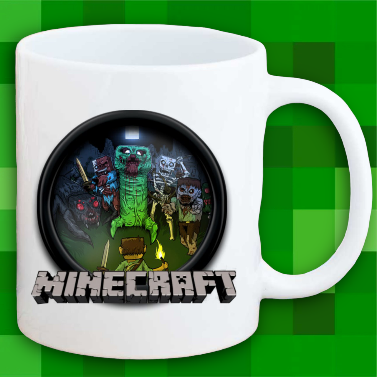 Чашка з принтом minecraft майнкрафт