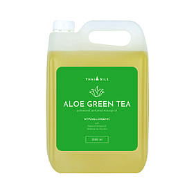 Професійна масажна олія «Aloe green tea» 5000 ml , зелений чай, бобі