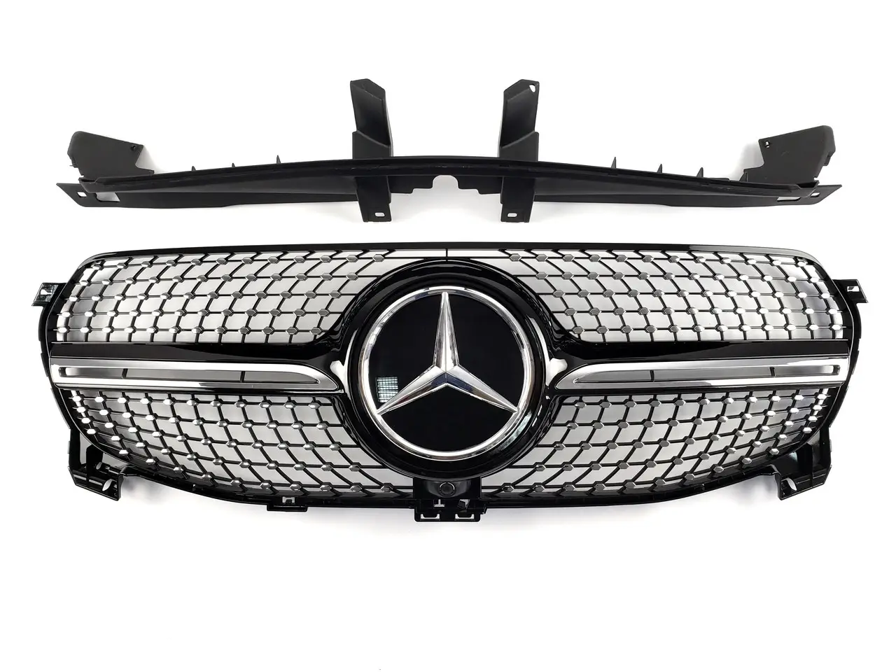 Решітка радіатора Mercedes C167 GLE Coupe-соток (2019+) тюнінг-стиль AMG Diamond (чорна)
