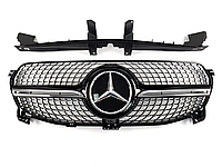 Решетка радиатора Mercedes C167 GLE Coupe сток (2019+) тюнинг стиль AMG Diamond (черная)
