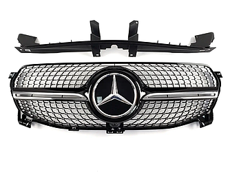 Решітка радіатора Mercedes C167 GLE Coupe-соток (2019+) тюнінг-стиль AMG Diamond (чорна)