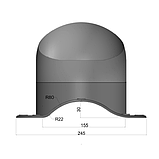 Вентиляційний елемент KBWO 110-125 мм (утеплений) Металочерепиця Мюнхен Ретро Модерн висота хвилі до 34 мм, фото 3