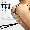 Силіконова анальна пробка Art of Sex Metal Anal Plug with Leash size L з повідцем Black Bomba💣, фото 3