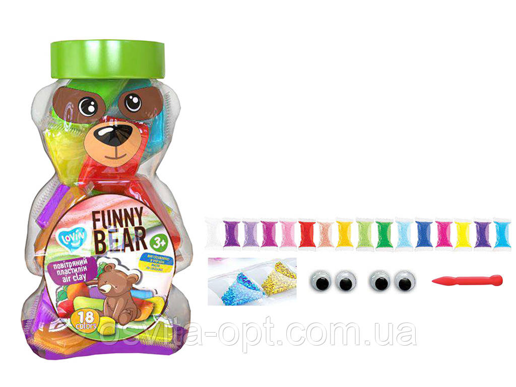 Набір повітряного пластиліну Funny Bear. ТМ Lovin 70154.