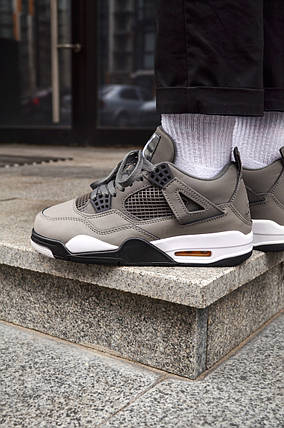 Чоловічі кросівки Nike Air Jordan 4 Retro Light Grey Найк Аirower 4 Ретро Лайт Грей 41 44, фото 2