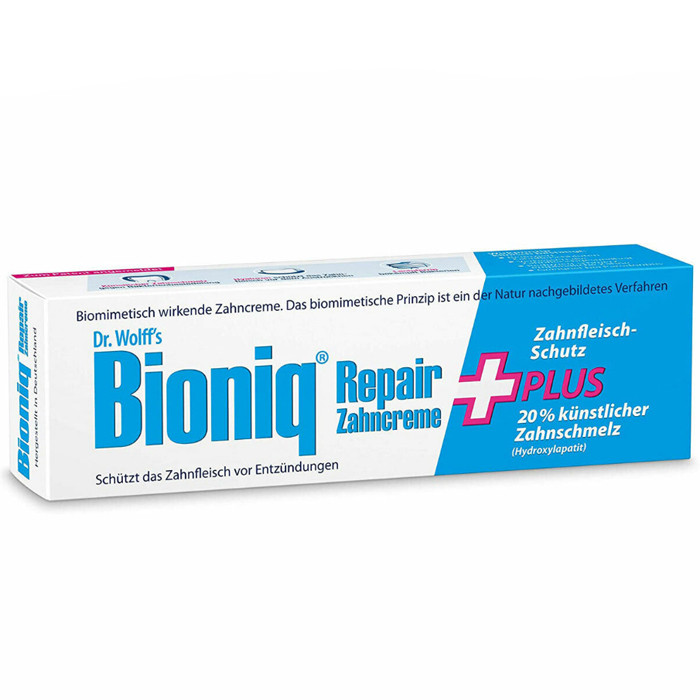 Відновлювальна зубна паста з рідкою емаллю Dr. Wolff's Bioniq Repair Zahncreme Рlus 75 мл, фото 1