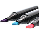 Набір маркерів 48 кольорів для малювання скетчинга Фломастери двосторонні, фото 2