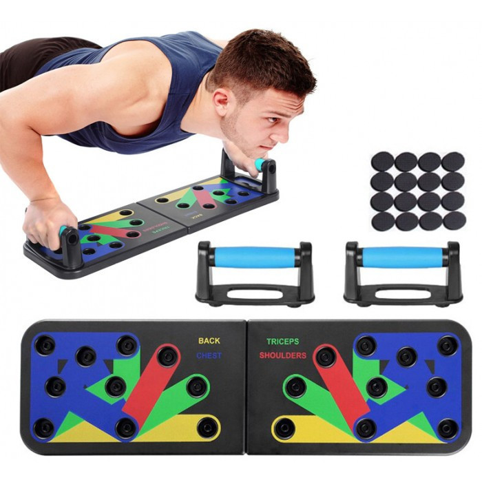 Компактний тренажер для віджимань JT-006 10 у 1 foldable push up board