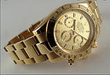 Годинники наручні сірі чоловічі годинники наручні сірі чоловічі rolex daytona quartz date silver-gold-white, фото 2