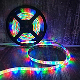 Світлодіодна Led стрічка 5050 RGB з блоком і пультом управління 5 м, фото 8