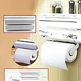 Кухонний диспенсер Rollon Triple Paper Dispenser тримач для паперових рушників, харчової плівки і фольги, фото 7