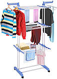 Універсальна складна сушарка для білизни 3 Tiers Garment rack біла, фото 5