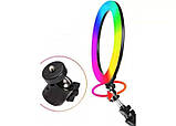 Світлодіодне селфи-кільце з RGB підсвіткою Soft Ring Light MJ300, фото 4