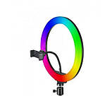 Світлодіодне селфи-кільце з RGB підсвіткою Soft Ring Light MJ300, фото 5