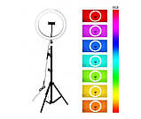 Світлодіодне селфи-кільце з RGB підсвіткою Soft Ring Light MJ300, фото 6