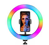 Світлодіодне селфи-кільце з RGB підсвіткою Soft Ring Light MJ300, фото 7