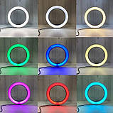 Світлодіодне селфи-кільце з RGB підсвіткою Soft Ring Light MJ300, фото 10