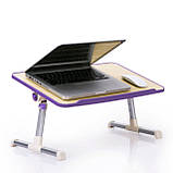 Столик-підставка для ноутбука, складаний стіл Multifunction Laptop Desk ЧОРНИЙ, фото 2
