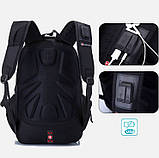 Нове покоління швейцарських рюкзаків SwissGear водонепроникний 36-55 літрів до 25кг (жіночий/чоловічий), фото 3