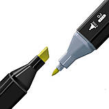 Набір маркерів 36 кольорів для малювання скетчинга Фломастери двосторонні, фото 5