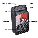 Портативний обігрівач FLAME HEATER з LCD дісплеєм та імітацією каміна+пульт 900 Вт, фото 6