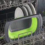 Складна обробна дошка JM-608, кошик для миття овочів і фруктів, фото 3