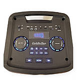 Портативна акустична система з підсвічуванням і мікрофонами Goldteller GT-5040 100 ВТ USB/TF/FM/Bluetooth, фото 4