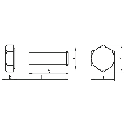 Болт DIN 931 8.8 цинк, фото 2