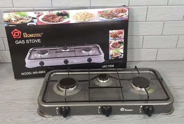 Плита газова Domotec MS-6603 3 комфорки, фото 1