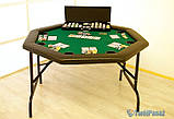 Стіл для покера ОКТАГОН, розкладний, фото 4