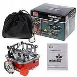 Пальник для кемпінгу портативний Kovar ZT-202 туристична плитка з п'єзопідпалом+4 балони, фото 8