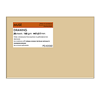 Бумага для рисования MUSE (А3+, 20 л, 150 г/м2, в папке, мелкозернистая, цвет белый / известковый)