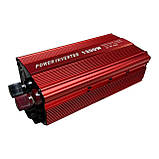 Перетворювач напруги автомобільний 12V 220V 1200W інвертор, фото 6
