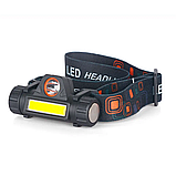 Ліхтар на голову Bailong BL-8101 XPE+COB з акумулятором і зарядкою через USB, фото 8