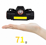 Ліхтар на голову Bailong BL-8101 XPE+COB з акумулятором і зарядкою через USB, фото 10