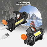 Ліхтар на голову Bailong BL-8101 XPE+COB з акумулятором і зарядкою через USB, фото 6