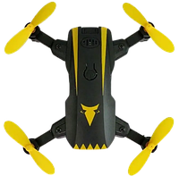 Мини-дрон God of war G48 на Р/У дрон Drone CD1804 с пультом Д/У с камерой WIFI Черно-желтый