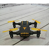 Міні-дрон God of war G48 на Р/У дрон Drone CD1804 з пультом Д/У з камерою WIFI Чорно-жовтий, фото 9