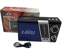 Аккумуляторный радиоприемник BT EVERTON RT-816 с фонарем, Bluetooth FM USB SD