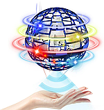 Дитяча літаюча куля, що світиться FlyNova Flying Spinner RGB синя, фото 3